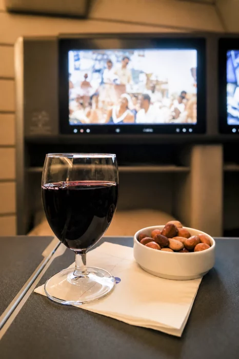 Royal Jordanian Business Class Review Jordanian wine