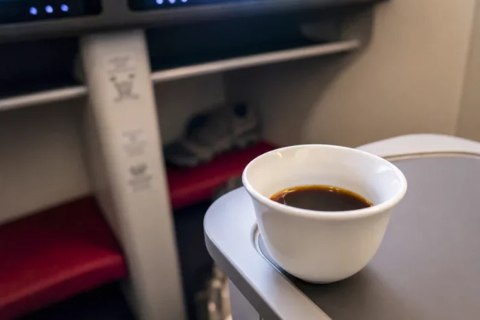 Royal Jordanian Business Class Review welcome Arabic coffee