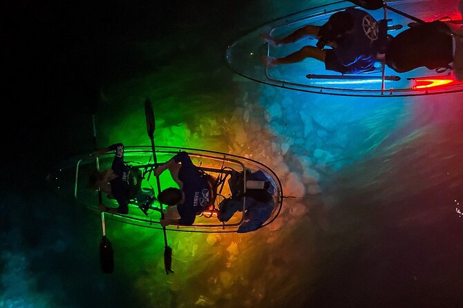 Glowing Kayaks at Sunset