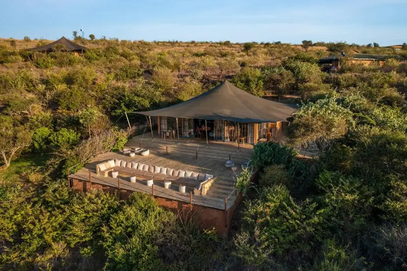 Loisaba Tented Camp tent and view