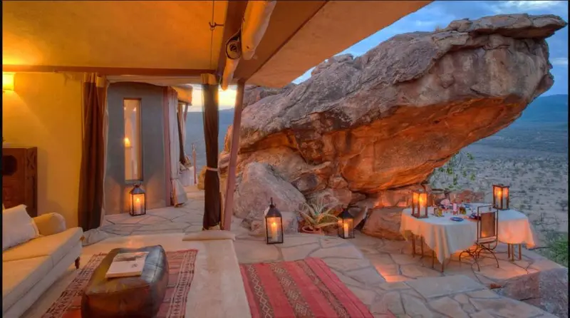 Saruni Samburu lodge and view