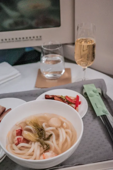 EVA Air Business Class Review Food