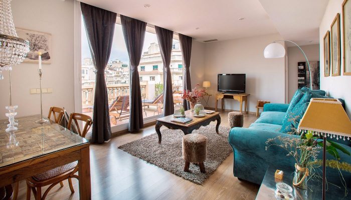 BCN Rambla Catalunya Apartments tree-lined boulevard Barcelona