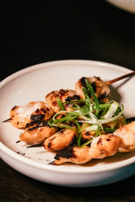 Yakitori grilled chicken skewers Japan