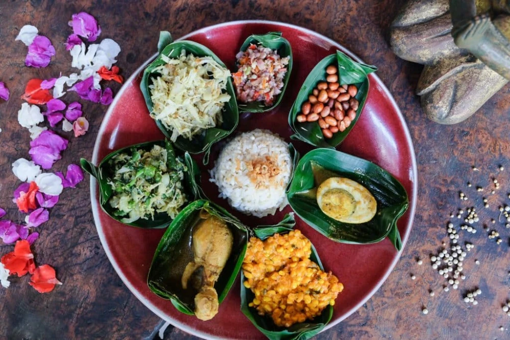 Bambu Indah Ubud Bali Ayung River gorge breakfast farm-to-table