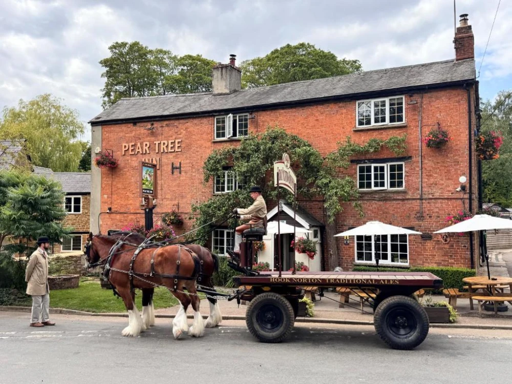 Hook Norton Brewery Pear Tree Inn exterior Oxfordshire England