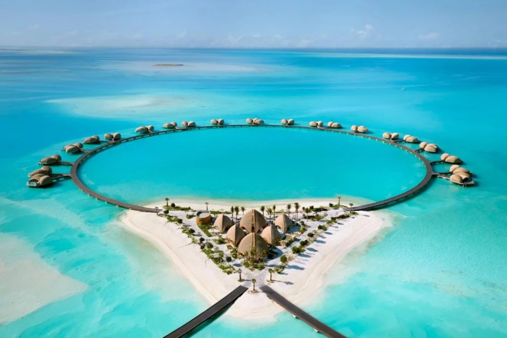 Nujuma Ritz-Carlton Reserve Ummahat Islands Saudi Arabia reef overwater villa