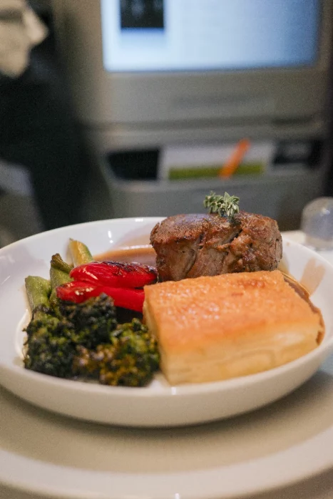 Lufthansa Business Class Review Dinner