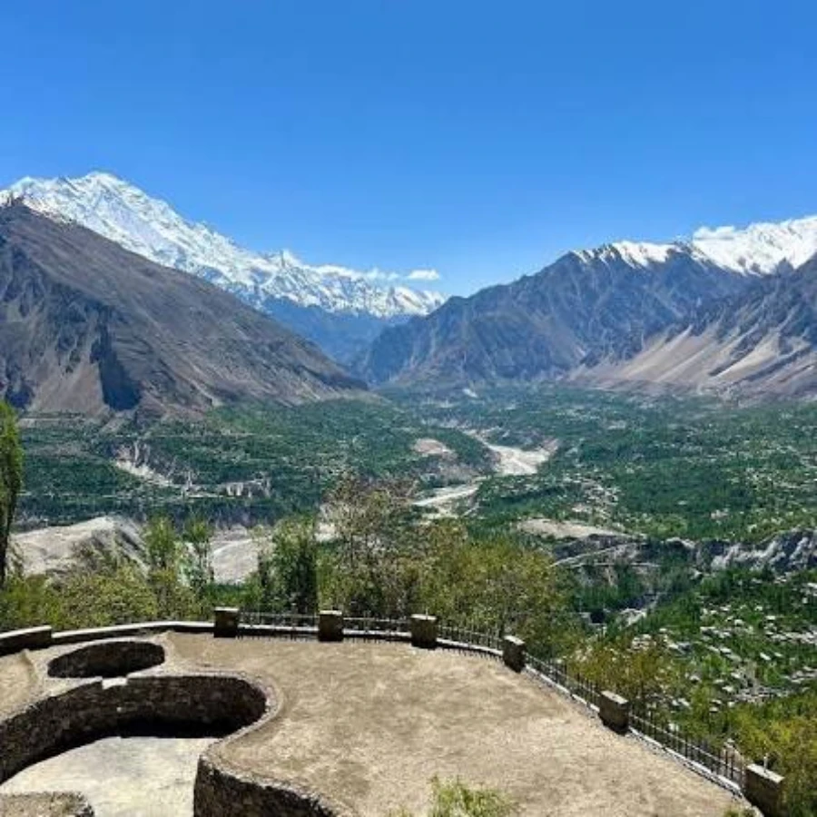 Eagle's Nest Hotel Hunza Valley with a view of Rakaposhi