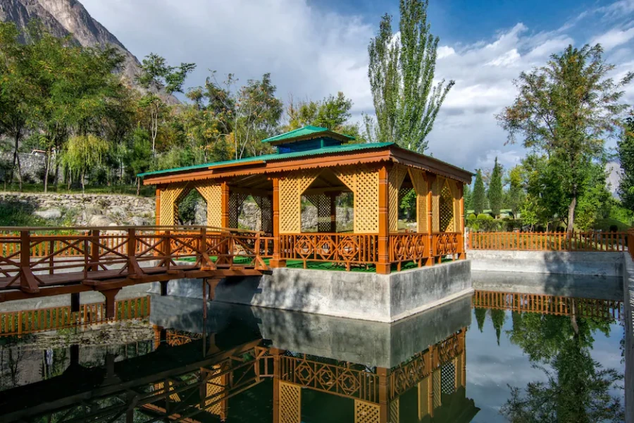 Serena Hotel Gilgit room with a northern Pakistan mountain view