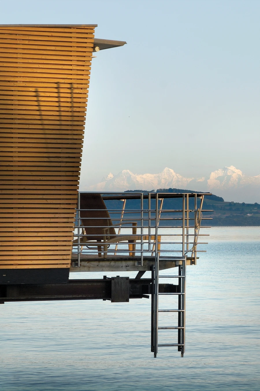 Hotel Palafitte Neuchatel Jura Mountains Alpine light view