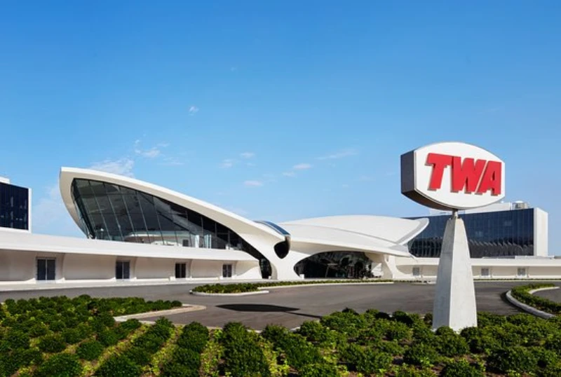 TWA Hotel JFK Saarinen terminal lobby