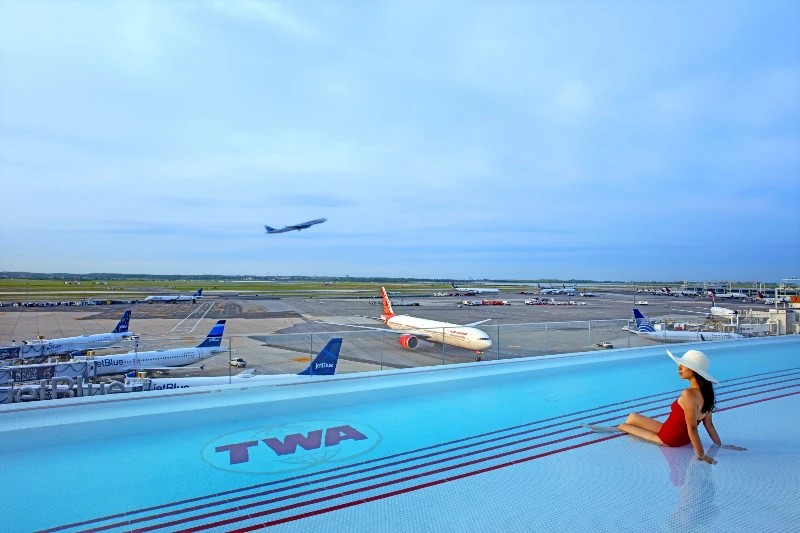 TWA Hotel JFK midcentury modern guest room