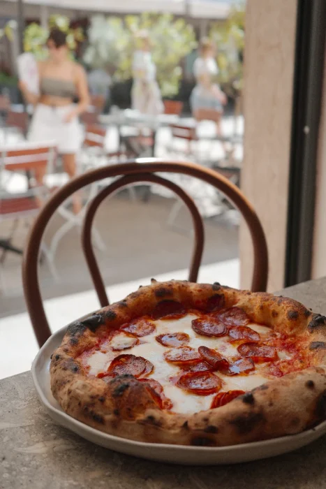 wood-fired pizza on the road trip through Umbria
